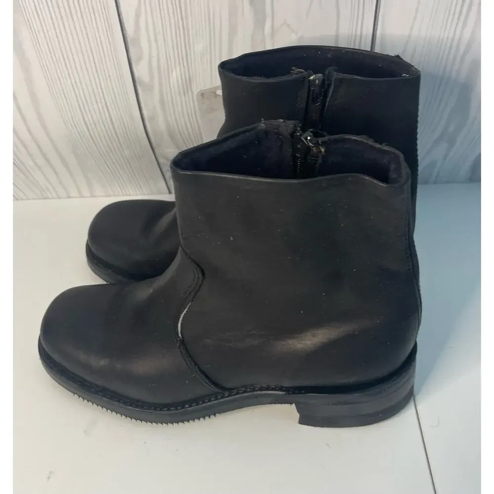 Men’s Double H Black Work Boot Poron Urethane Oil Resistant Size 7 (READ)